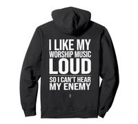 J'aime la Musique de Mon culte Forte pour ne Pas Entendre Mon Ennemi de façon drôle Sweat à Capuche