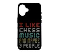 J'aime la Musique d'échecs et Peut-être 3 Musiciens Coque pour iPhone 16