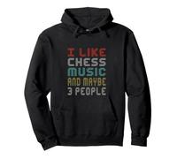 J'aime la Musique d'échecs et Peut-être 3 Musiciens Sweat à Capuche