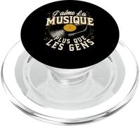 J'aime La Musique Plus Que Les Gens PopSockets PopGrip pour MagSafe