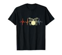 J'aime la Musique Rock Battement de cœur du Batteur T-Shirt