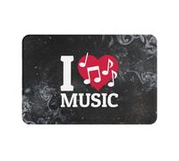 J'aime La Musique Welcome Paillassons Lavable en Machine Paillasson Intérieur Antidérapant Paillasson D'Entree pour Porte Extérieur Chambre 40X60Cm