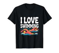 J'aime la Natation l'art d'un Nageur passionné T-Shirt Graphique avec Valeur