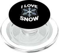 J'aime la neige, l'hiver, les amoureux des flocons de neige PopSockets PopGrip pour MagSafe