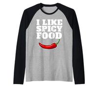 J'aime la Nourriture épicée Manche Raglan