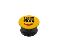 J'aime la Nourriture épicée PopSockets PopGrip Adhésif