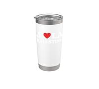 J'aime La Palestine Soutient Coeur Palestine Drapeau Cadeau Gobelet isotherme en acier inoxydable double paroi
