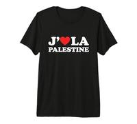 J'aime La Palestine Soutient Coeur Palestine Drapeau Cadeau T-Shirt Haut de Gamme