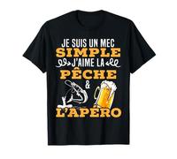 J'Aime La Pêche Et L'Apero Pêcheur Humour Cadeau Pêcheur T-Shirt