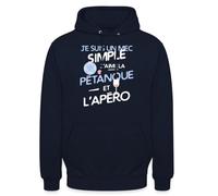 J'Aime La Pétanque Et L'Apéro Boules Bouliste Sweat À Capuche Unisexe