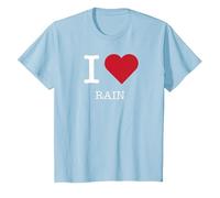 J'aime la Pluie, J'aime la Pluie T-Shirt, Enfant, Bleu Céleste, 6 Ans