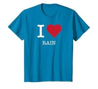 J'aime la Pluie, J'aime la Pluie T-Shirt, Enfant, Saphir, 12 Ans