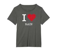 J'aime la Pluie, J'aime la Pluie T-Shirt, Femme Grandes Tailles, Asphalte, 1X