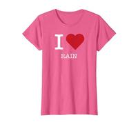 J'aime la Pluie, J'aime la Pluie T-Shirt, Femme, Rose chiné, XS