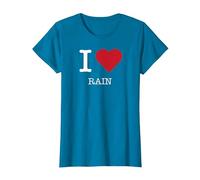 J'aime la Pluie, J'aime la Pluie T-Shirt, Femme, Saphir, XL