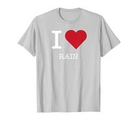 J'aime la Pluie, J'aime la Pluie T-Shirt, Homme, Argent, XXL