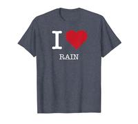 J'aime la Pluie, J'aime la Pluie T-Shirt, Homme, Bleu Chiné, 4XL