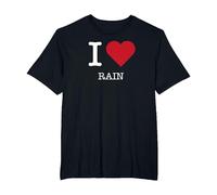 J'aime la Pluie, J'aime la Pluie T-Shirt, Homme Grandes Tailles, Noir, 4X Tall