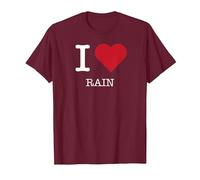 J'aime la Pluie, J'aime la Pluie T-Shirt, Homme, Marron, XXL