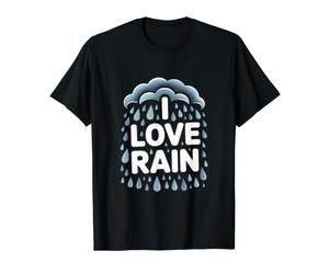 J'aime la Pluie, Les Nuages et Les Gouttes de Pluie T-Shirt Graphique avec Valeur