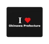 J'aime La Préfecture D'Okinawa Tapis De Souris Lavable Mouse Pad Portable Mousepad pour Ordinateur Maison Bureau 25X30Cm