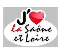 J'aime La Saône-Et-Loire (15x11cm) - Sticker/Autocollant
