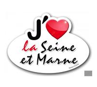 J'aime La Seine-Et-Marne (15x11cm) - Sticker/Autocollant