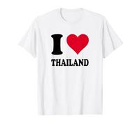 J'aime la Thaïlande T-Shirt Graphique avec Valeur, Homme, Blanc, L