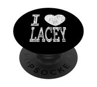 J'aime Lacey Valentine, petite amie, fille, fille, cœur, épouse PopSockets PopGrip Adhésif