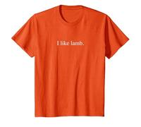 J'aime l'agneau - Typographie Amusante T-Shirt, Enfant, Orange, 4 Ans