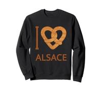 J'aime l'Alsace Bretzel Cadeau Alsace Alsacien Alsacienne Sweatshirt