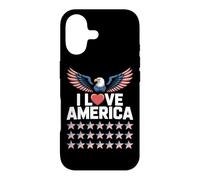 J'aime l'Amérique Eagle Wings Stars Coque pour iPhone 17