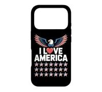 J'aime l'Amérique Eagle Wings Stars Coque pour iPhone 17 Pro