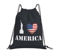 J'Aime L'Amérique Unisexe Sacs De Sport Réglable Sac À Cordon Pliable Sac À Dos À Cordon Pour Vacances Natation Plage