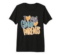 J'aime l'appréciation de Mes Grands-Parents, de Mon Grand-père et de ma Grand-mère T-Shirt Haut de Gamme