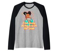 J'aime l'argent, l'argent m'aime Melanine Hustle Woman Black Sista Manche Raglan