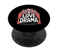 J'aime l'art Dramatique, théâtre, théâtre, comédien, Vie d'acteur PopSockets PopGrip Adhésif