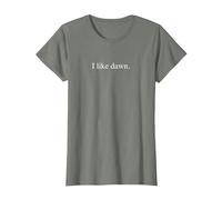 J'aime l'aube T-Shirt, Femme, Vert Kaki chiné, L