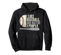 J'aime Le Baseball et Peut-être Le Baseball Vintage Amusant pour 3 Personnes Sweat à Capuche