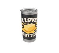 J'aime le beurre Delightful Vibes Fun Gobelet isotherme en acier inoxydable double paroi