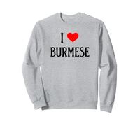 J'aime le birman J'aime les chats birmans, gros chat, animal de compagnie Sweatshirt