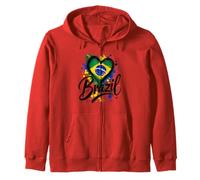 J'aime Le Brésil, Les Vacances, Les Voyages, Le Drapeau, l'art, Le Design Touristique Sweat à Capuche