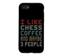 J'aime Le café d'échecs Peut-être 3 Personnes drôle dire Coque pour iPhone SE (2020) / 7/8