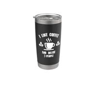J'aime le café et peut-être 3 personnes aiment le café Gobelet isotherme en acier inoxydable double paroi