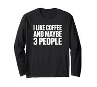 J'aime Le café et Peut-être 3 Personnes Manche Longue
