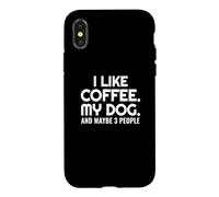 J'aime Le café. Mon Chien. Et Peut-être 3 Personnes Coque pour iPhone X/XS