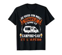 J'aime Le Camping Car Et L'apéro Idée Retraite Homme Humour T-Shirt