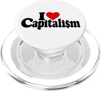J'aime Le CAPITALISME du CŒUR, Les CAPITALISTES, Les MARCHÉS Libres PopSockets PopGrip pour MagSafe