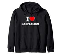 J'aime Le capitalisme I Love Capitalism Sweat à Capuche