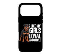 J'aime Le Chien Rottie Loyal et féroce de Mes Filles Love Rottweiler Coque pour iPhone 17 Pro Max
